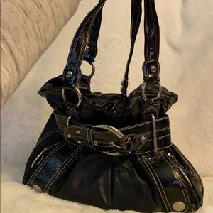 Kathy Van Zeeland Black Leather Purse